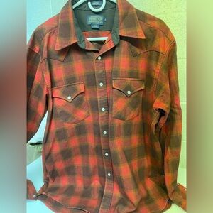 Pendleton Canyon Red and Brown Plaid Shirt